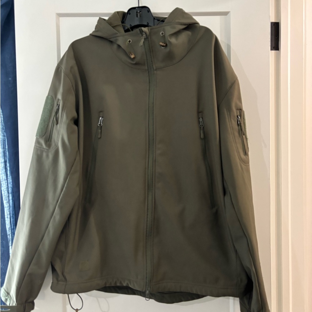 Men's Olive Green Hooded Jacket